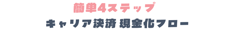 簡単4ステップ キャリア後払い現金化フロー